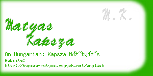 matyas kapsza business card